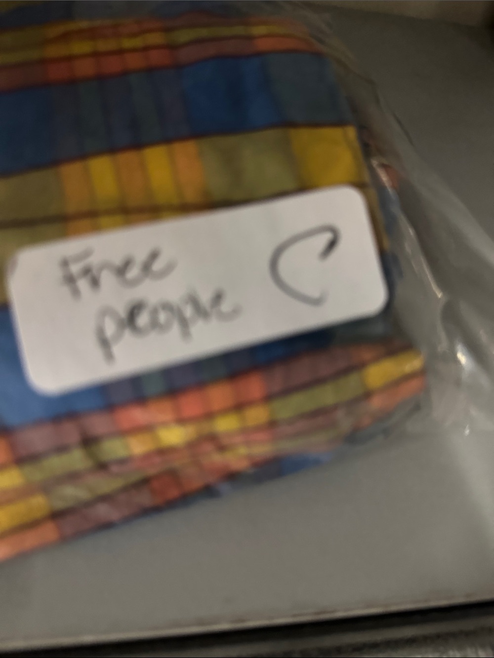 Free People M Bridget yellow-blue plaid open halter 100% cotton back mini dress - Picture 13 of 13